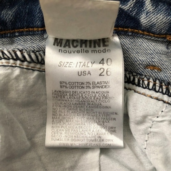 Machine Jeans Skinny High Waist Distressed Denim - Picture 4 of 5